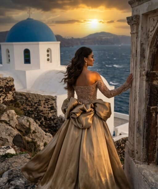 Alternative view of Gold Gown