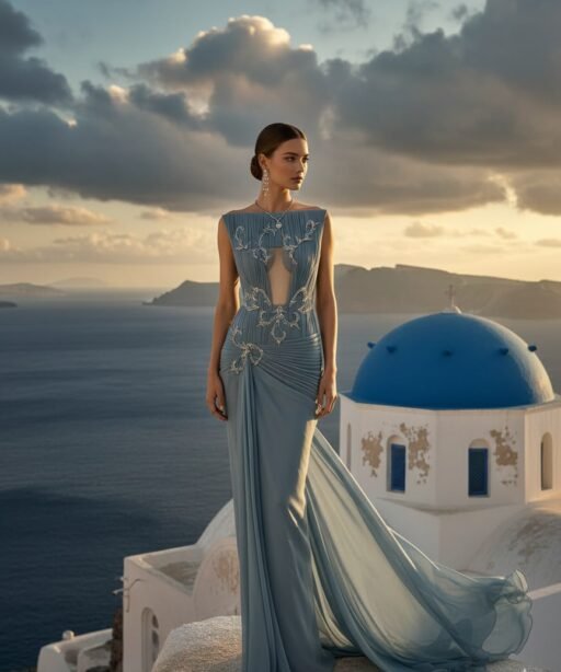 Alternative view of Azure Gown